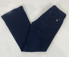 MIH Marrakesh Jeans Kick Flare High Rise Blue Flared Trousers Size 31 Ladies
