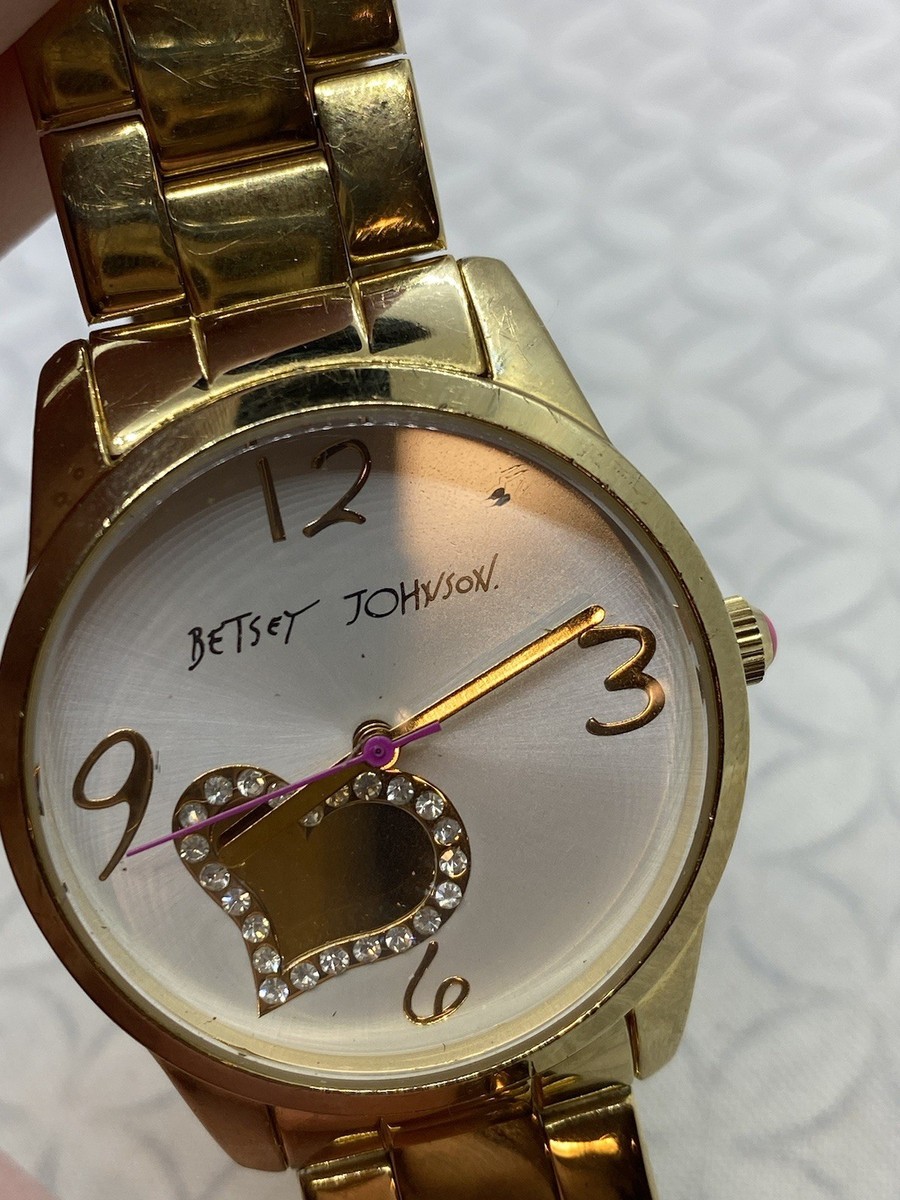 Betsey Johnson Gold and Crystal  Pavé Women\'s Watch Betsey Johnson Women main image 3