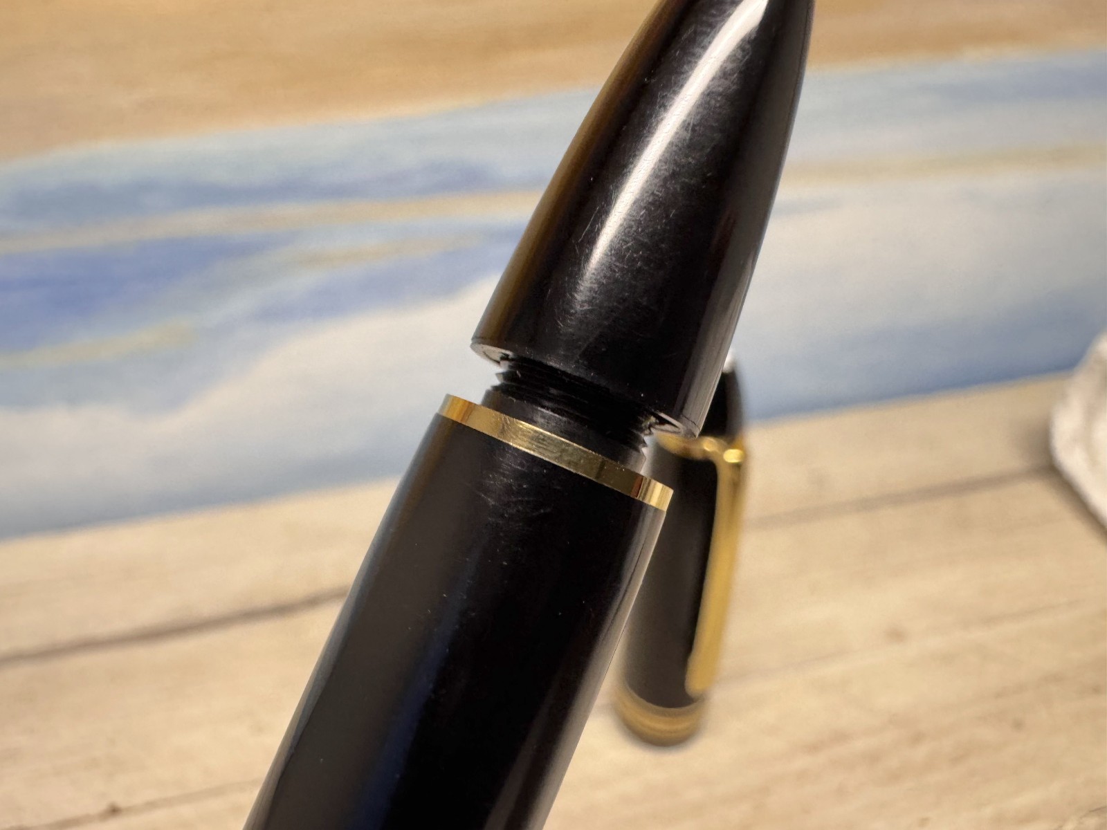 Vintage MONTBLANC Meisterstuck Black & Gold No 146 Fountain Pen