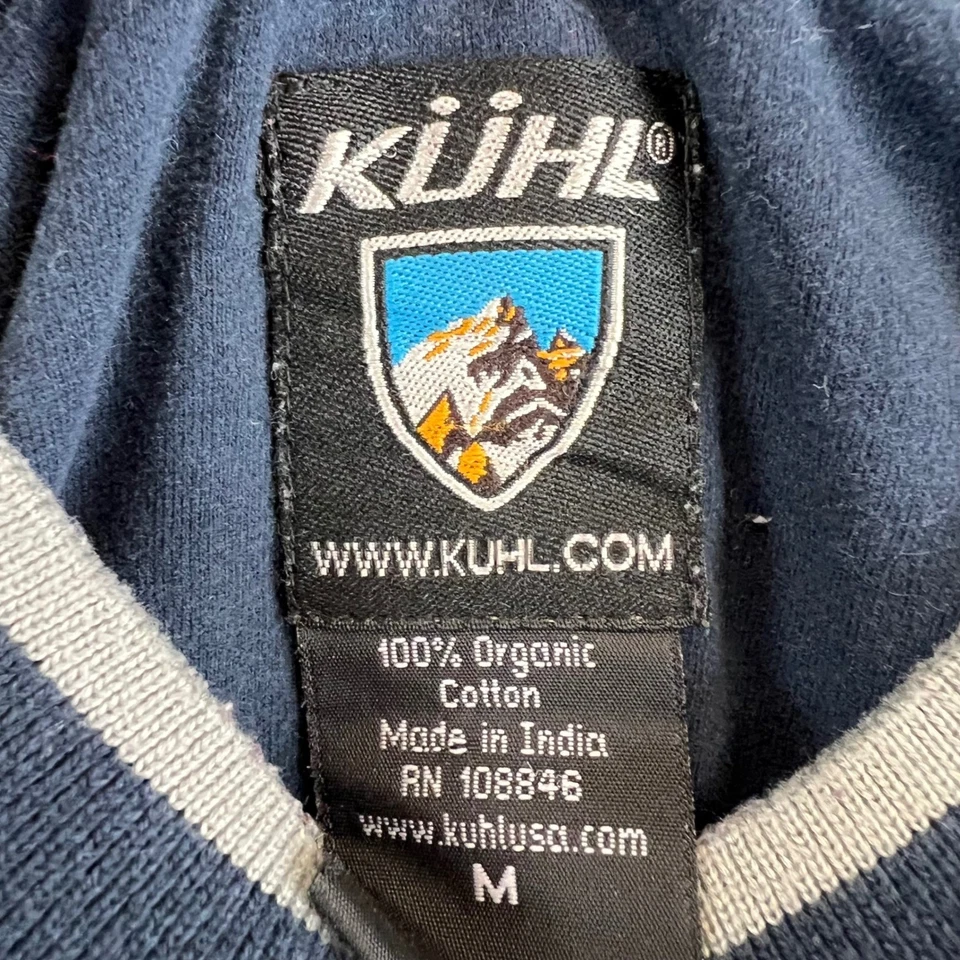 Camiseta Kuhl Kommando Cuello Redondo Manga Larga 100% Algodón Orgánico Azul Mediana Foto 4 de 4