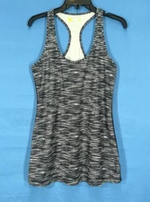 XERSION Slim Fit STRETCH LIGHTWEIGHT Gray/Black RACERBACK Active TANK TOP Sz M