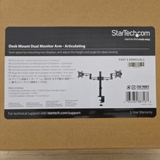 Desk Mount Dual Monitor Arm, Adjustable  Heig...