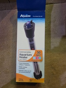 Aqueon Submersible Aquarium Heater, 50 Watt, Heats Up to 20 Gal.  