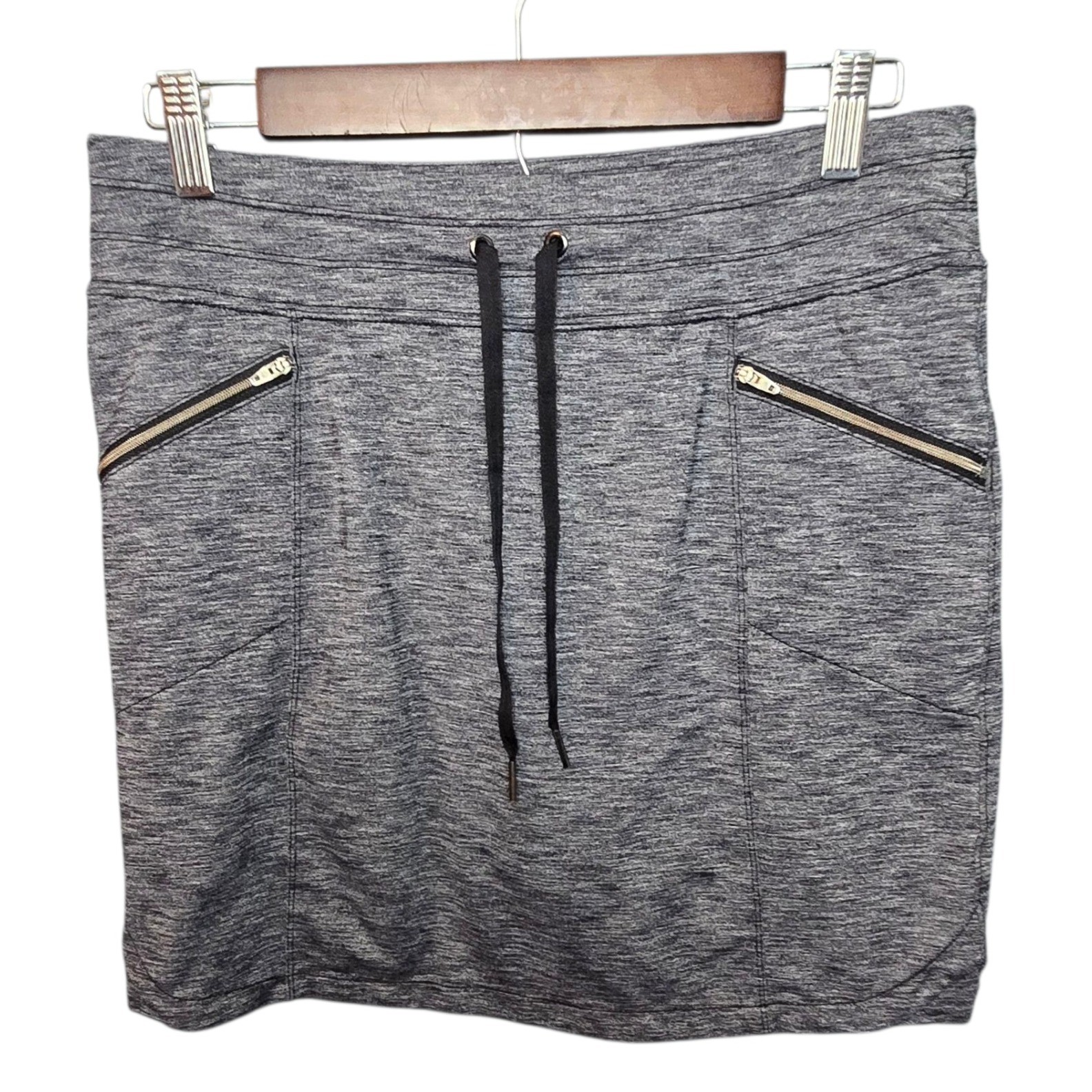 Athleta Skort Gray Heather Drawstring Pockets Ath… - image 1