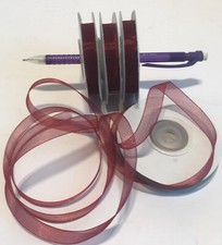 Burgundy 3/8  Organza Ribbon 44 YARDS 
