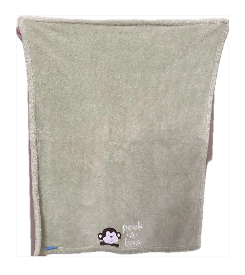 Aplique manta bebé mono tiddliwinks verde felpa polar 30x40" Foto 2 de 4