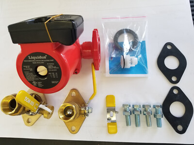 Liquidus 3 Speed WATER circulation Pump Large With 1'' Ball Valve flanges