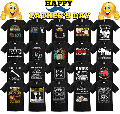 Vatertag Herren T-Shirt Geschenk für Papa Geburtstag Vatertag lustig Tshirt Top Tee