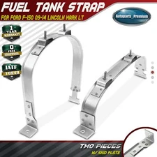 2x Fuel Tank Strap w/ Skid Plate for Ford F-150 2009-2014 Lincoln Mark LT 10-14