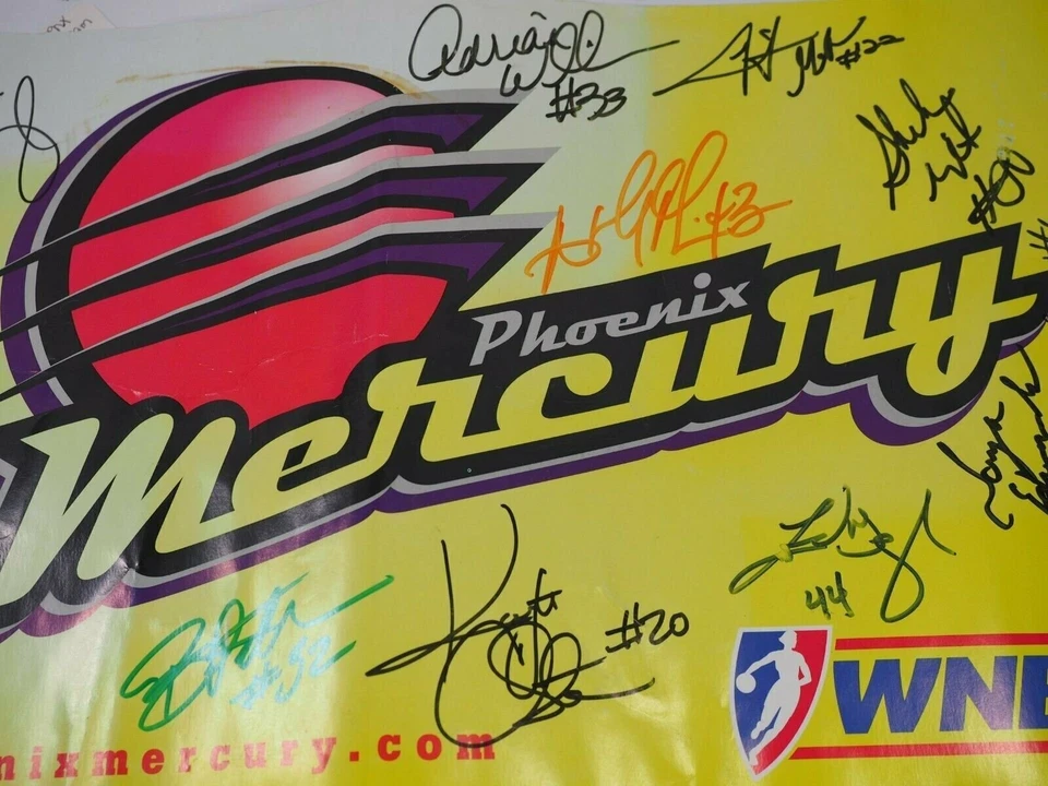 Phoenix Mercury Autographed 13 signatr WBA Women Basketball Team Poster 11x17" - Image 3 of 4