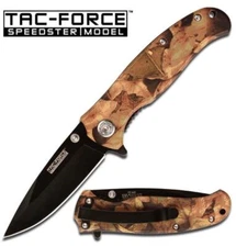 RITE EDGE Camo 3" Black Blade Folding Pocket Knife Custom Bear Design