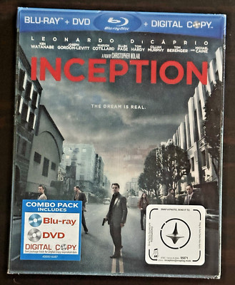 Inception (Blu-ray/DVD/Digital, 2010) with Lenticular Slipcover SEALED SEE PICS!