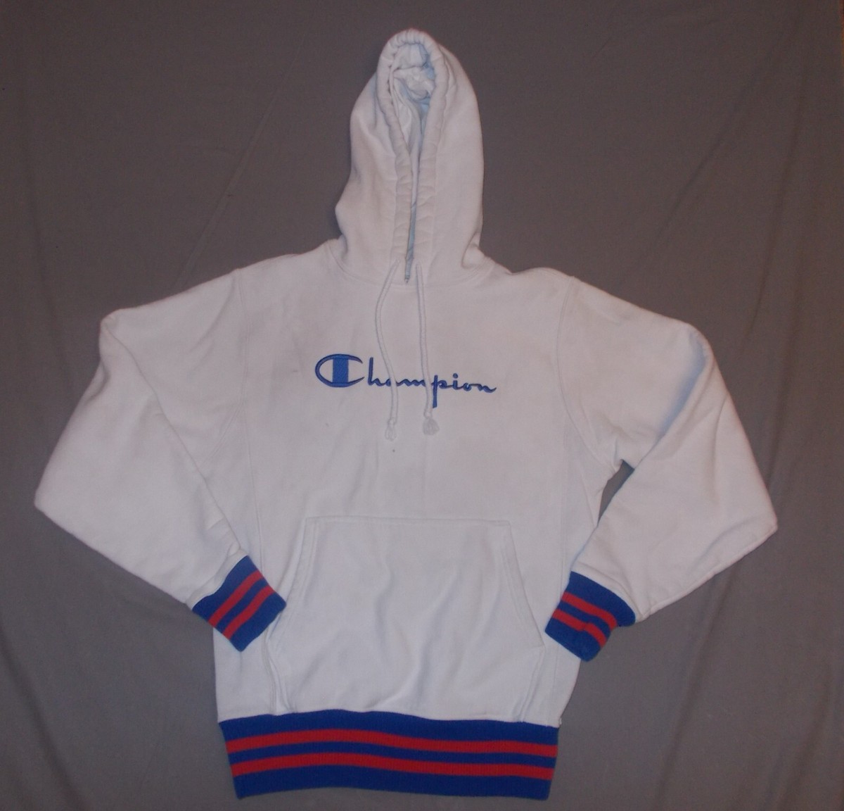 Red White And Blue Champion Hoodie Champion Reverse Weave Men's Sz