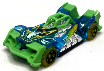 2015 HOT WHEELS 1:64 Green & Blue Diecast “Voltage Spike” Car