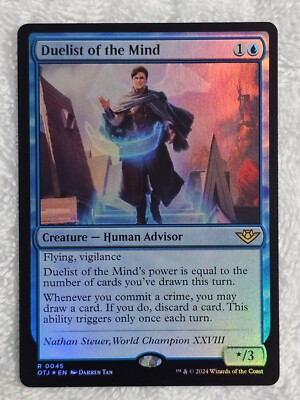 outlaws of thunder junction rare cards MTG Duelist of the Mind FOIL Outlaws of Thunder Junction (OTJ) #45 Card  Rare NM
