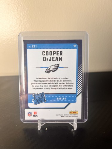 2024 Panini Donruss Optic Cooper DeJean Rated Rookie Silver Holo Prizm #221 - Picture 2 of 2