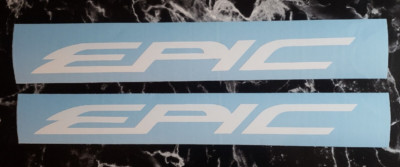 EPIC BOAT hull trailer DECALS Stickers Gloss WHITE 18'' - (2) Fast USA!