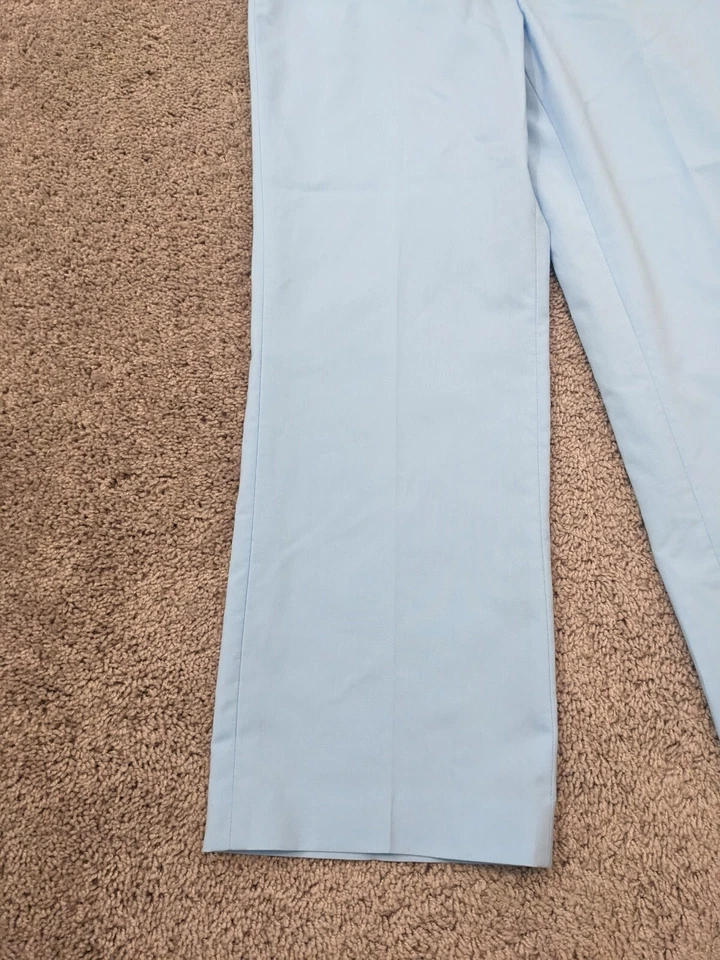 Vintage IZOD Club Pants Women's 34 Light Blue Wide Leg Golf Casual Office - Image 4 of 4