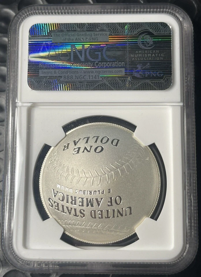2014 P Baseball Hall of Fame Commemorative Silver NGC PF-69 ULTRA CAMEO Concave - Image 4 of 4