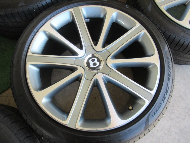 BENTLEY CONTINENTAL GT GTC OEM FACTORY 21" WHEELS RIMS TIRES MACHINED/GREY