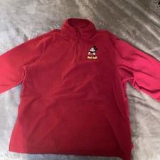 Disney Store Mickey Mouse Red Fleece jacket Size Medium Good Condition