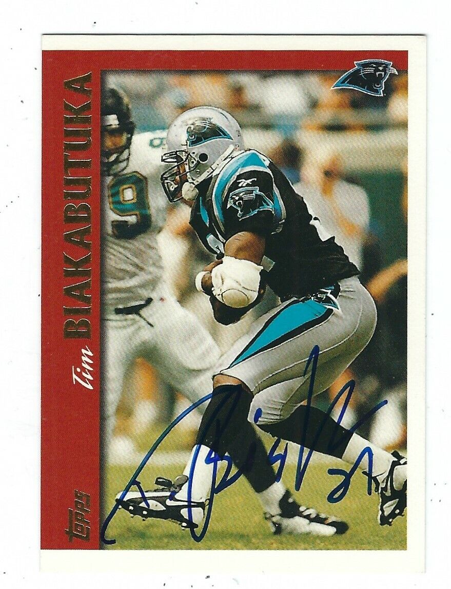 Tim Biakabutuka Carolina Panthers signed autographed, 8x10 Photo, COA will be included' Tim Biakabutuka Carolina Panthers signed autographed, 8x10 Photo, COA will be included'