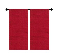 Kitchen Towels Solid Red, Set of 2, Square Design Absorbent Terry Towel VIP Chef