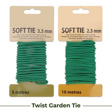Jardín Twist Corbata Cable Alambre Flexible Plástico Recubierto Hogar Tiempo 5/