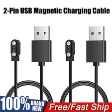 2-Pin 2.84mm USB Data Charging Cable Magnetic Charger For Smart Watch Universal