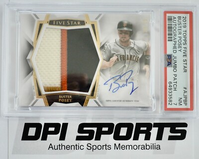 BUSTER POSEY SAN FRANCISCO 2019 TOPPS FIVE STAR JUMBO PATCH AUTO 