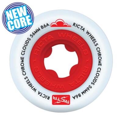 Ricta Skateboard Räder Chromwolken rot 86a rot 56mm