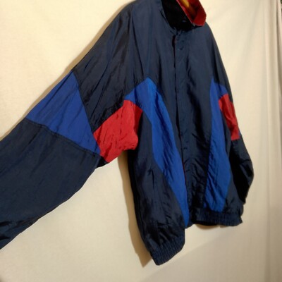 Vintage 1990s Lavon Sports Wear Windbreaker Jacket Men L Blue