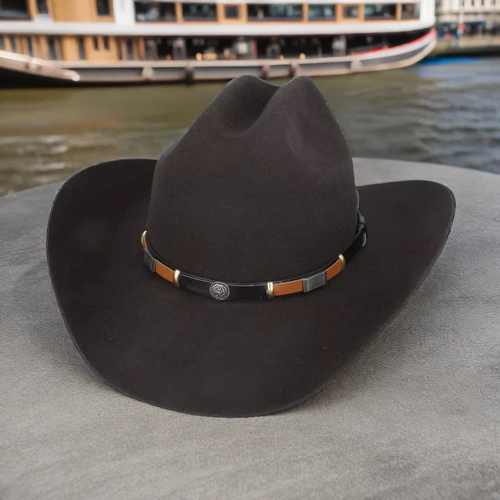 Western Cowboy Hat Classic American Style Wool - Vintage-Inspired Cattleman Hat
Opens in a new windo