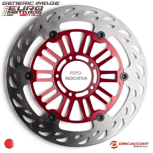 Par de rotores de disco de freno de luz Aprilia Futura 1000 Discacciati rojo o negro - Imagen 4 de 6