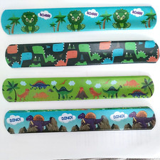 12 SLAP BRACELETS Dinosaur LOT OF 12 PARTY TOYS FAVORS Birthday