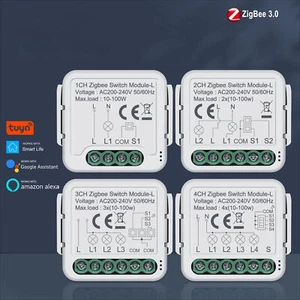 Nouveau Tuya ZigBee 3.0 Smart Switch Module Aucun fil neutre requis Smart Home DIY