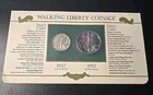 Walking Liberty 1942 Half Dollar & 1992 Silver Dollar Coin Set