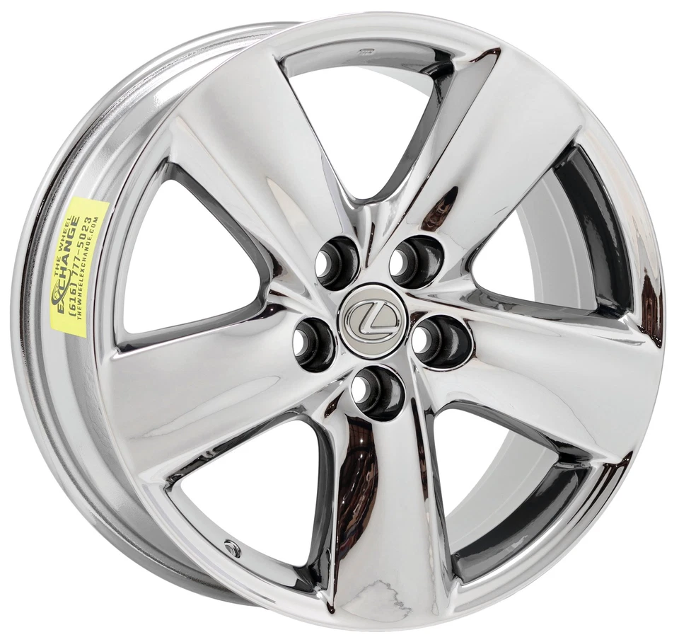 19" Lexus LS460 Bright Chrome wheels rims Factory OEM 74196 set EXCHANGE - Image 3 of 4
