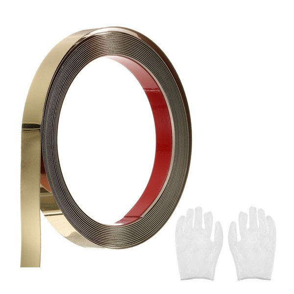 "Verspiegelte, Goldene Wandleiste Zum Abziehen Und Aufkleben, 0,6\"X 16,4 Ft"-image