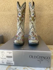 Lane Chloe Turquoise Leather LB0418C Size 10 Cowboy Boots snip  Toe