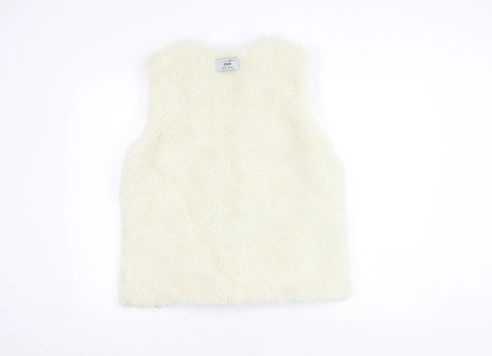 New Look Girls Ivory Faux Fur Waistcoat, Size 14-15 - Image 2 of 4