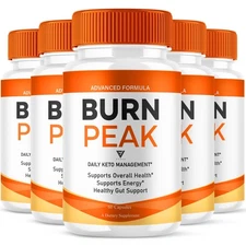 (5 Pack) Burn Peak Advanced Capsules, BurnPeak Maximum Support (300 Capsules)