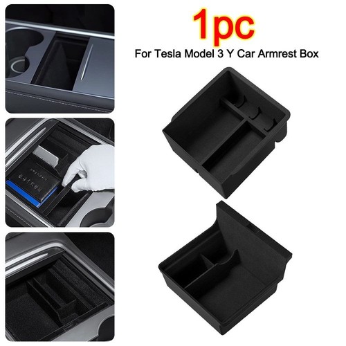 REOKIP Armlehnen-Storage-Box Für Tesla Model Y (2025/Juniper) – 7in1, ABS Mit Silikon-Matte