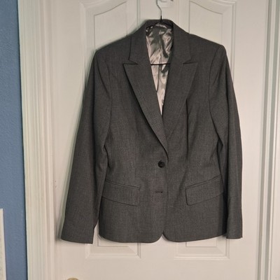 Florence + Fred Steel Gray  2 Button Blazer Jacket Size 12.  Lined