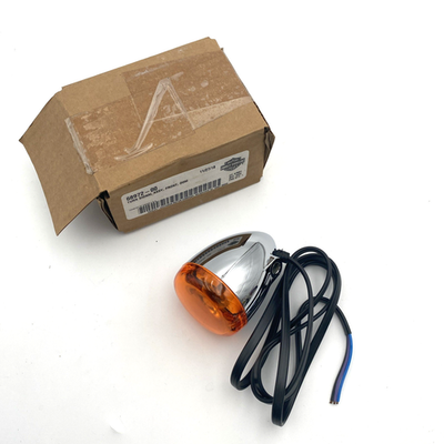 oem Harley 68972-00 Front Bullet Chrome Turn Signal Amber Lens