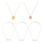 Engravable Jewellery Plated Necklace Round Disc or Bar Pendant Gift Boxed