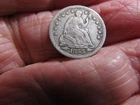 1855 Seated Liberty Silver Half Dime Higher Grade VF/XF Details Full Liberty