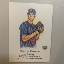 Clayton Kershaw 2008 Topps Allen & Ginter Rookie