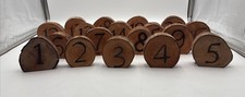 Rustic Wedding Table Number Wood Slices 1-20 Approx 4  T By 4  By 1.25  READ