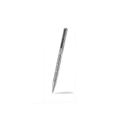 Kugelschreiber versilbert doppelt 8 Knoten Designer schwarze Tinte nagelneu und verpackt
